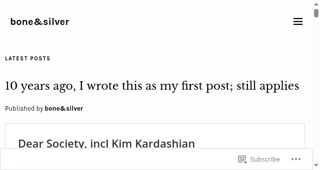 Screenshot of boneandsilver.com