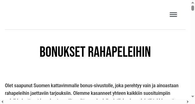 Screenshot of bonukset.fi