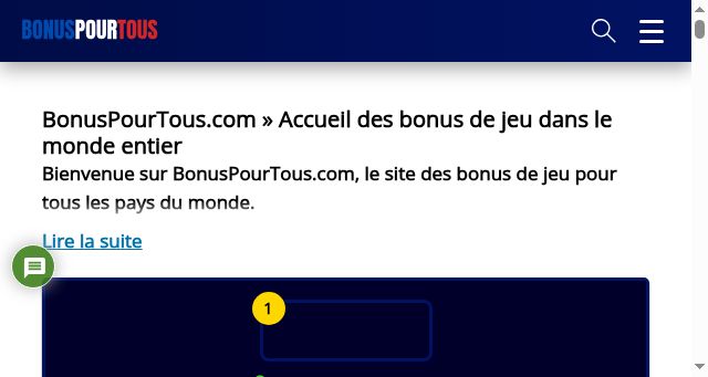 Screenshot of bonuspourtous.com