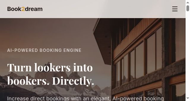 Screenshot of book2dream.com