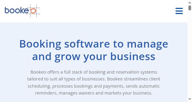 Screenshot of bookeo.com