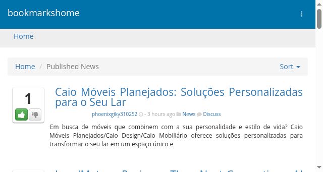 Screenshot of bookmarkshome.com