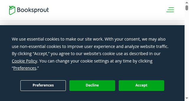 Screenshot of booksprout.co