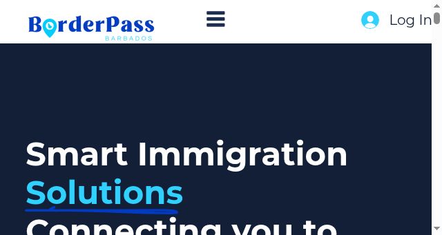 Screenshot of borderpassbarbados.com