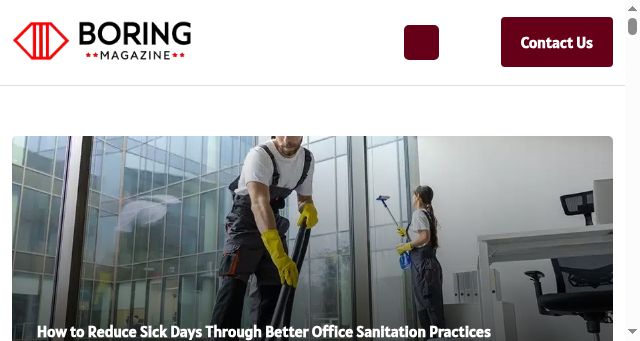 Screenshot of boringmagazine.com