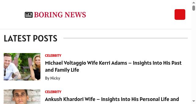 Screenshot of boringnews.co