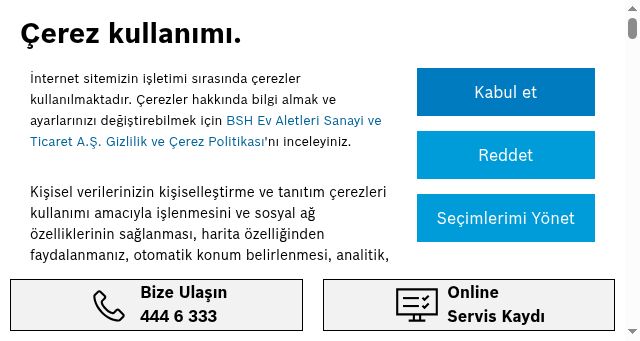 Screenshot of bosch-yetkiliservisi.com