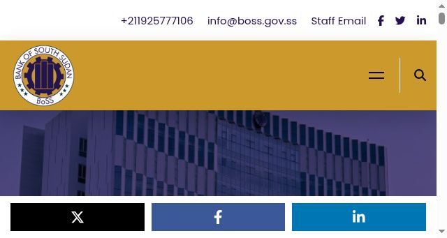 Screenshot of boss.gov.ss