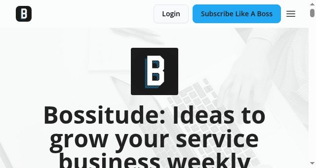 Screenshot of bossitude.com