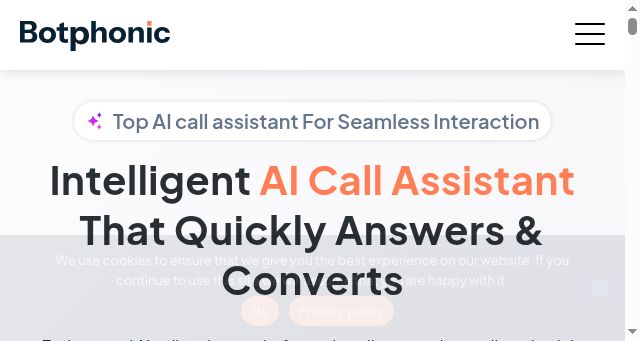 Screenshot of botphonic.ai