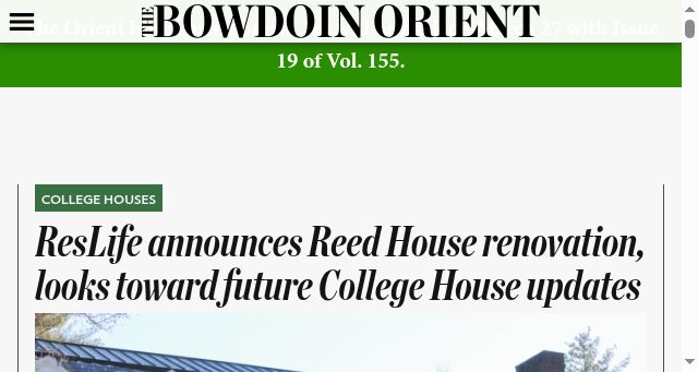Screenshot of bowdoinorient.com