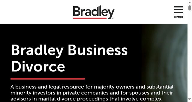 Screenshot of bradleybusinessdivorce.com