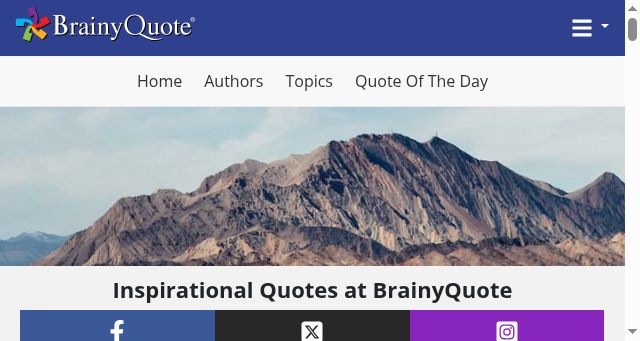 Screenshot of brainyquote.com