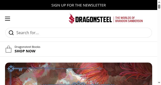 Screenshot of brandonsanderson.com