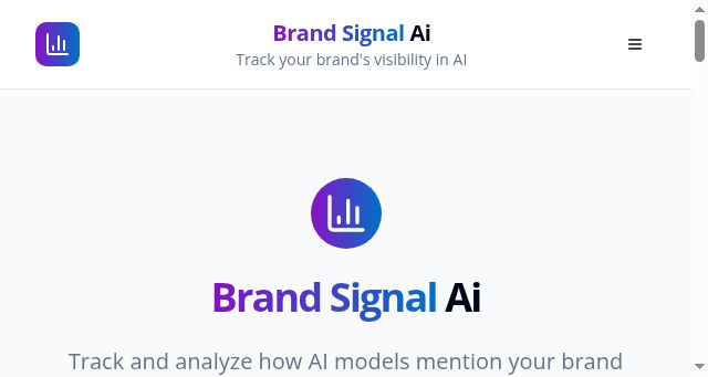 Screenshot of brandsignal.ai