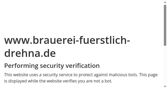 Screenshot of brauerei-fuerstlich-drehna.de