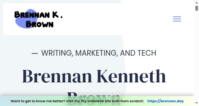 Screenshot of brennanbrown.ca