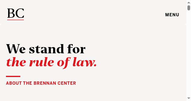 Screenshot of brennancenter.org