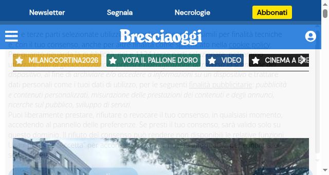 Screenshot of bresciaoggi.it