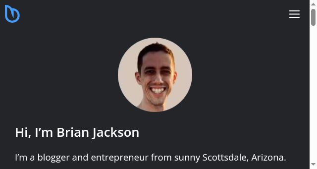 Screenshot of brianleejackson.com