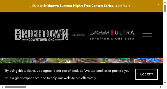 Screenshot of bricktownokc.com