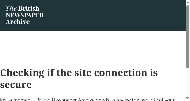 Screenshot of britishnewspaperarchive.co.uk