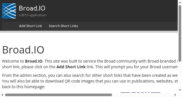 Screenshot of broad.io