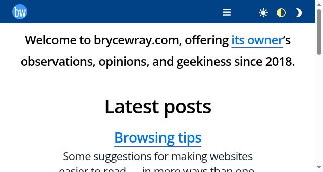 Screenshot of brycewray.com