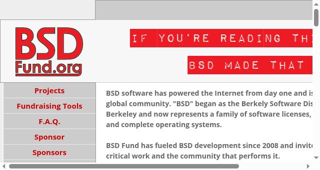 Screenshot of bsdfund.org