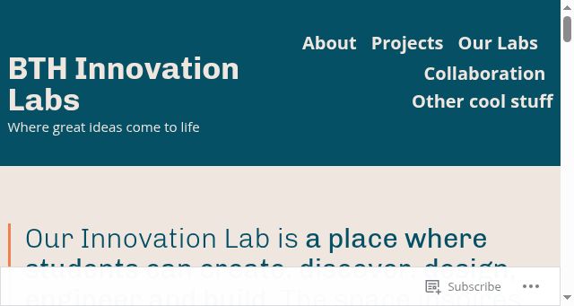 Screenshot of bthinnovationlabs.com