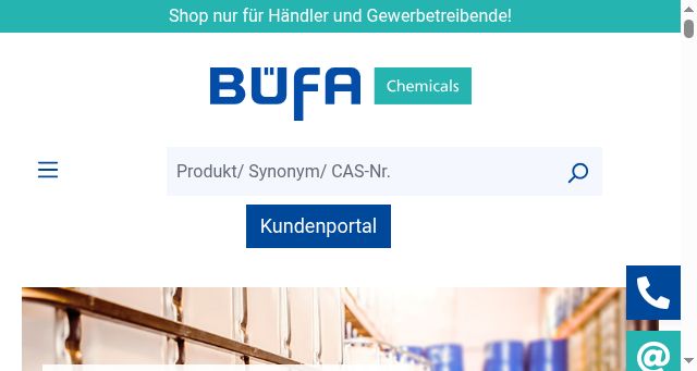 Screenshot of buefa-chemicals.de