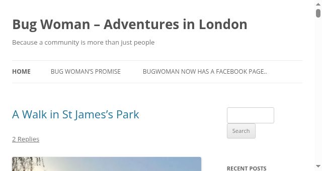 Screenshot of bugwomanlondon.com