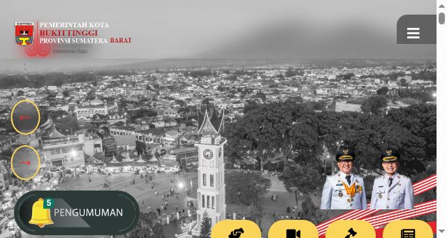 Screenshot of bukittinggikota.go.id