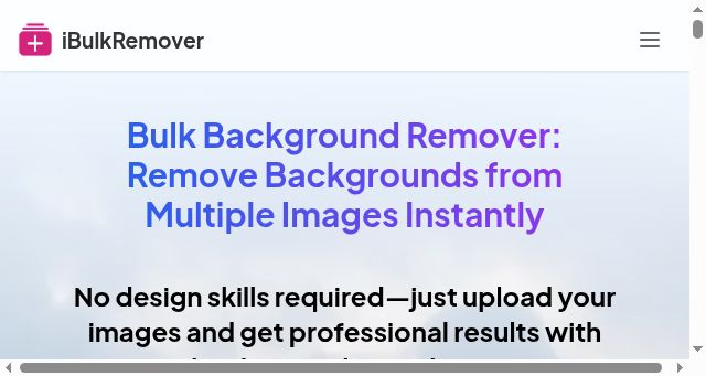 Screenshot of bulkbackgroundremover.org
