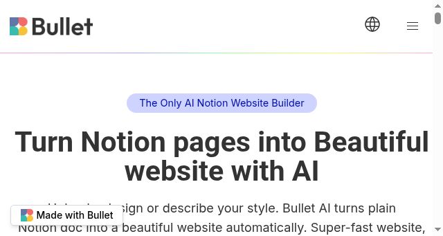 Screenshot of bullet.so