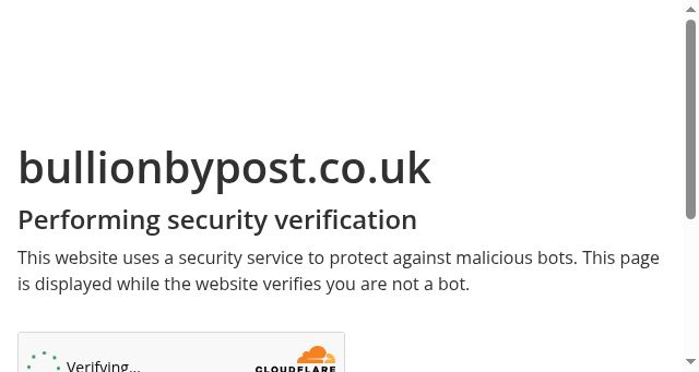 Screenshot of bullionbypost.co.uk