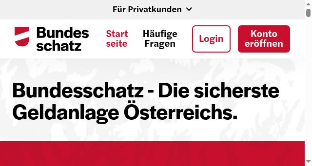 Screenshot of bundesschatz.at