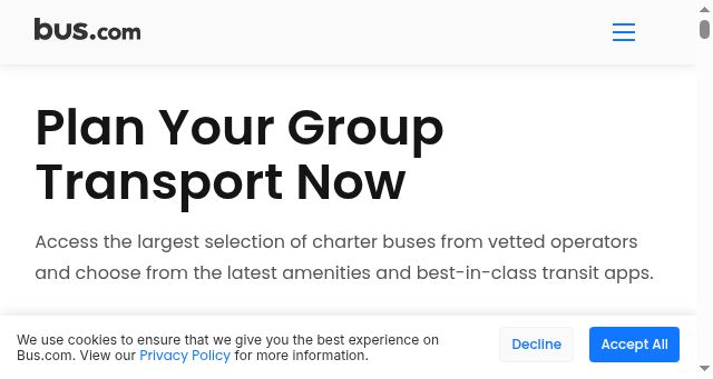 Screenshot of bus.com