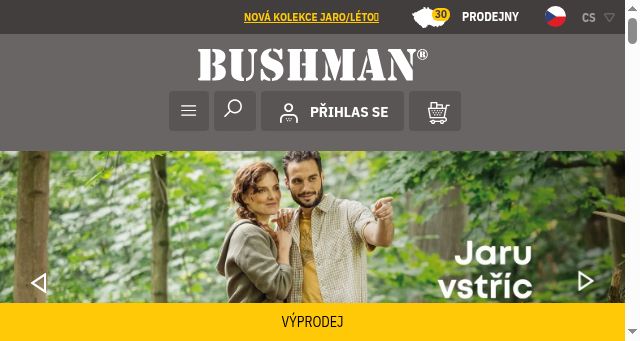 Screenshot of bushman.cz