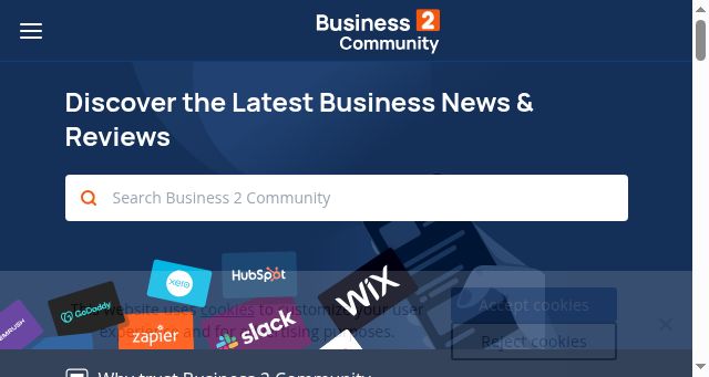 Screenshot of business2community.com