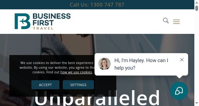 Screenshot of businessfirst.travel