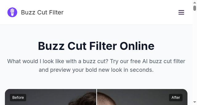 Screenshot of buzzcutfilter.online