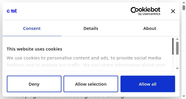 Screenshot of c1st.com