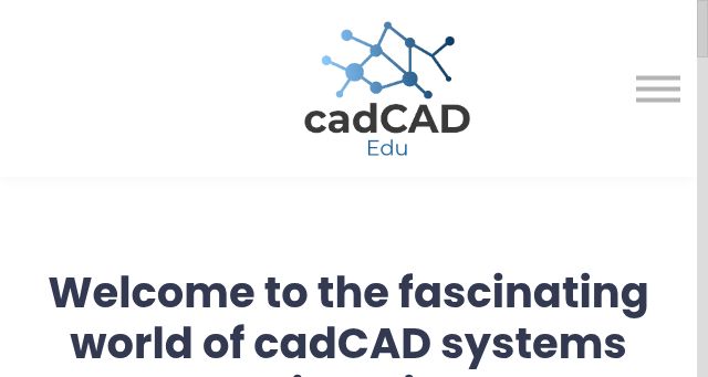 Screenshot of cadcad.education