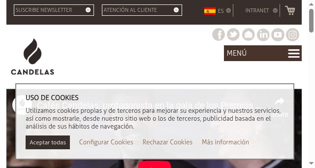 Screenshot of cafescandelas.com