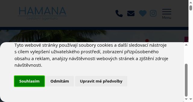 Screenshot of cahamana.cz
