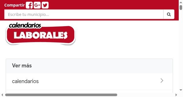 Screenshot of calendarios-laborales.es