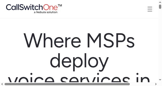 Screenshot of callswitchone.com