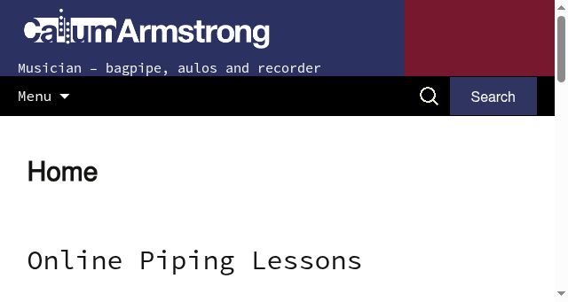 Screenshot of callumarmstrong.co.uk