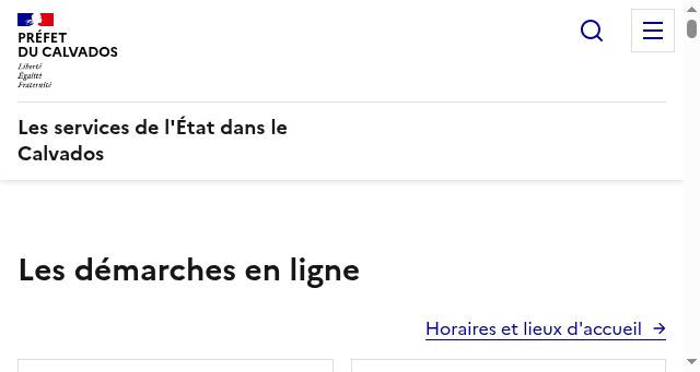 Screenshot of calvados.gouv.fr